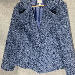 LC Lauren Conrad Navy Teddy Jacket